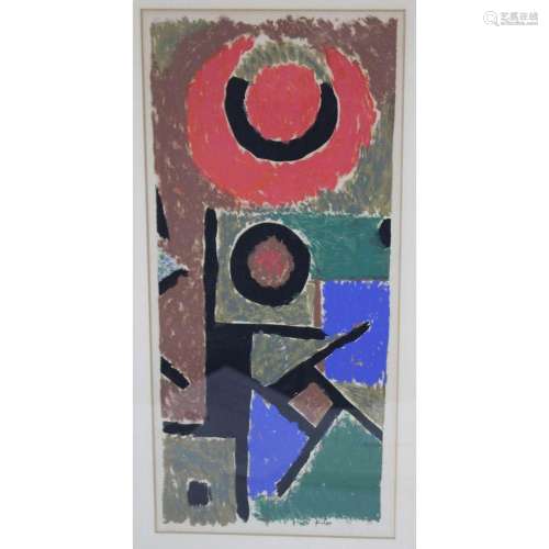 Paul Klee. Framed Abstract Silkscreen.