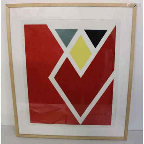 LARRY ZOX (AMERICAN, 1937-2006) Abstract Print
