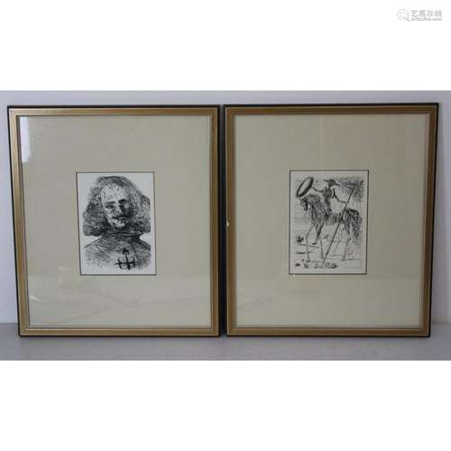 2 Salvador Dali Framed Prints.