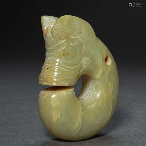 CHINESE XIUYAN JADE PIG DRAGON HONGSHAN CULTURE