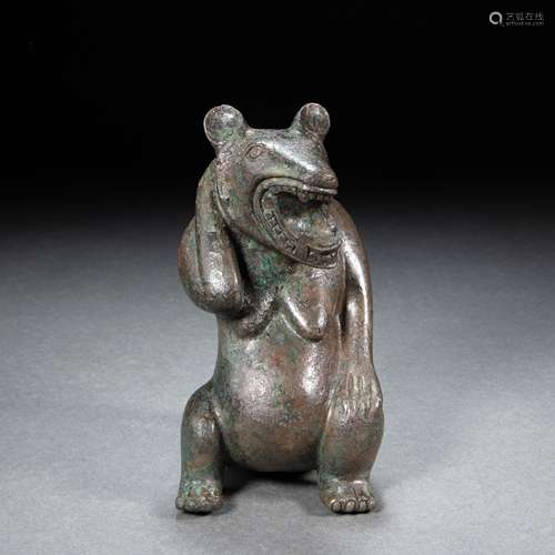 CHINESE BRONZE BEAR HAN DYNASTY