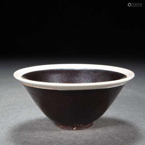 CHINESE CIZHOU WARE GLAZE DROP BOWL SONG DYNASTY