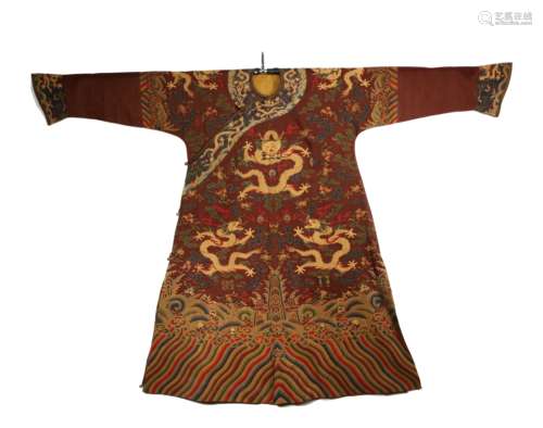 CHINESE KESI DRAGON ROBE FROM QING DYNASTY