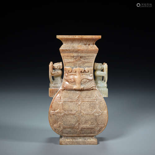 CHINESE HETIAN JADE VASE HAN DYNASTY