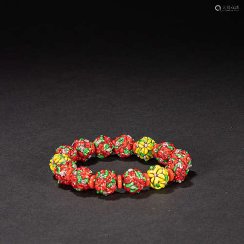 CHINESE GLASS BRACELET QING DYNASTY