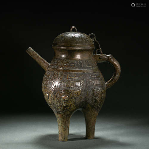 CHINESE BRONZE EWER OF WESTERN ZHOU DYNASTY