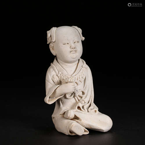 CHINESE PLAIN EMBRYO HUTIAN WARE DOLL IN SONG DYNASTY