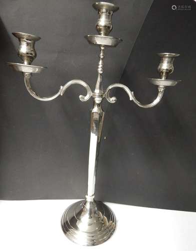 3-flame candlestick,chrome,height ca.55,5cm