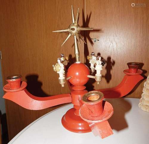 4-armed candlestick with star (1 star tip missing) and wind ...