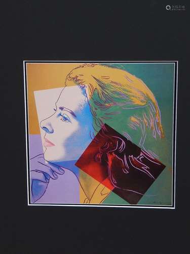 Andy Warhol(1928-1987) "Portrait Ingrid Bergmann",...