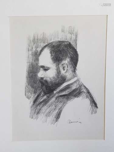 August Renoir(1841-1919) "Ambroise Vollard",lithog...