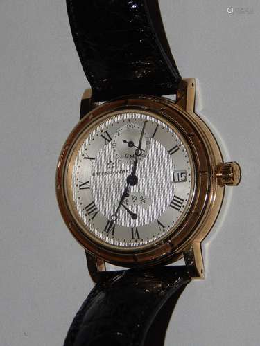 Men's wrist watch, chronometer brand Eterna Matic GMT Gold