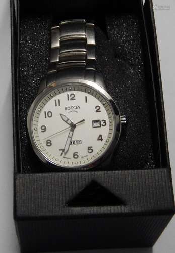 Men's wrist watch brand BOCCIA-Titanium, with traces of use