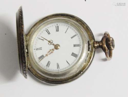 Small ladies pocket watch,finely chiselled,probably silver,c...