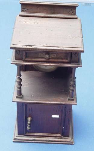 Table clock in the form of a bedside table,around 1900/20,mo...