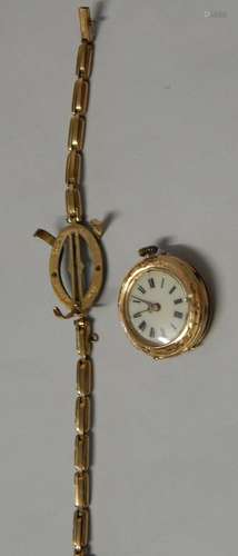 Small pocket watch,can also be worn as a wristwatch,outer ca...