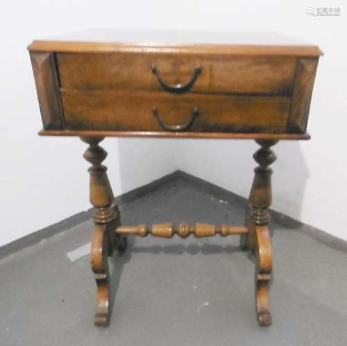 Cutlery table with 2 drawers,mahogany,2nd half 19th century,...