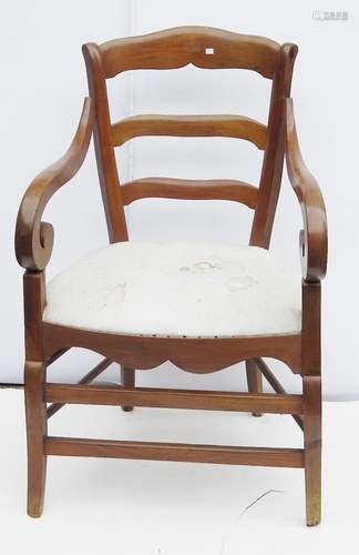 Biedermeier armchair,probably elm,1st half 19th century,unre...