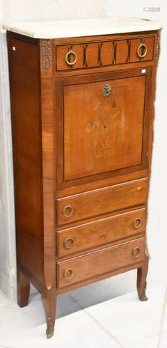 4-storey folding secretary in Louis XVI style,elaborately in...