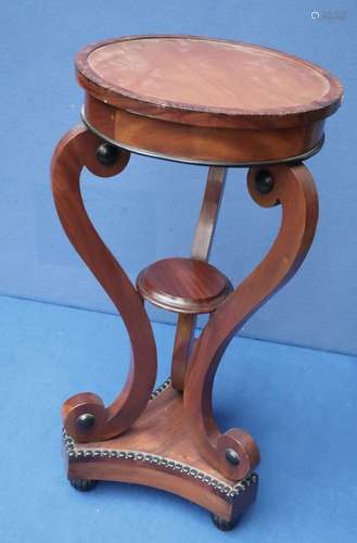 Round side table in the style of the Empire, mahogany, aroun...