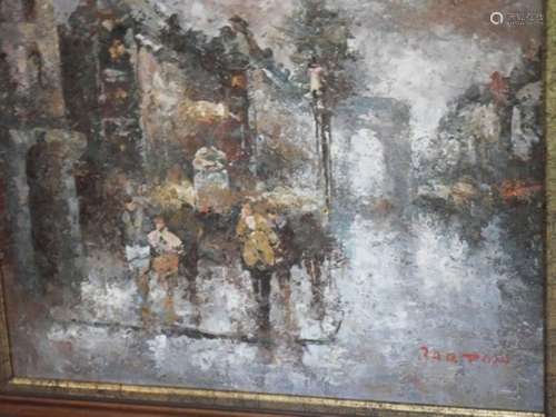 "City view with figure staffage",oil on canvas,sig...