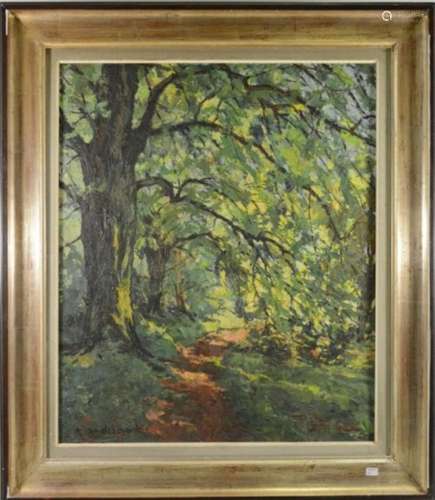 René van der Sande (1889-1946) "Summer forest path"...