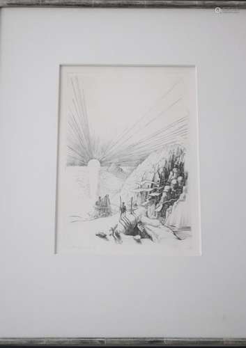 "Don Quixote III",etching,illegibly signed,dated (...