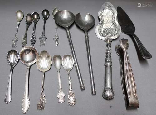 Konvolut ca.15 parts various cutlery,silver plated and partl...