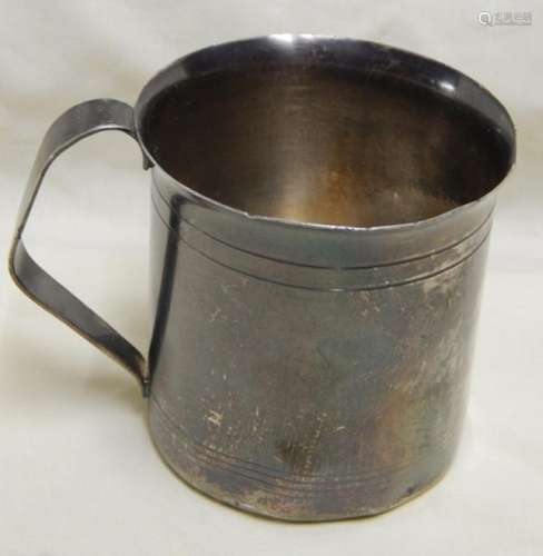 Mug,a little dented,silver plated