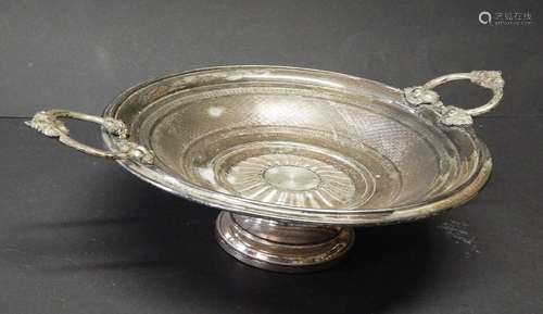 Handle foot bowl,silver plated,marked WMFM,around 1900,diame...