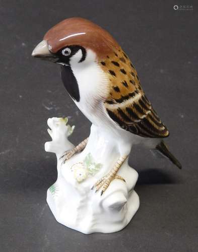 Figural porcelain "chaffinch",Royal Meissen,1st ch...