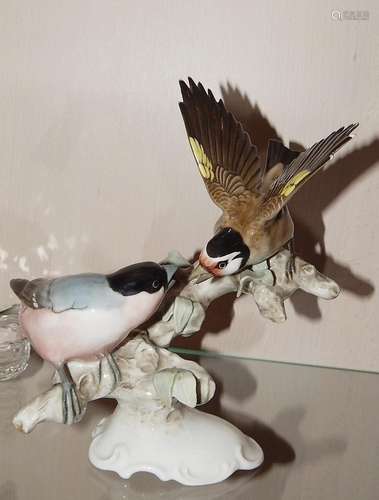 Pair of singing birds,figurative porcelain Hutschenreuther,s...