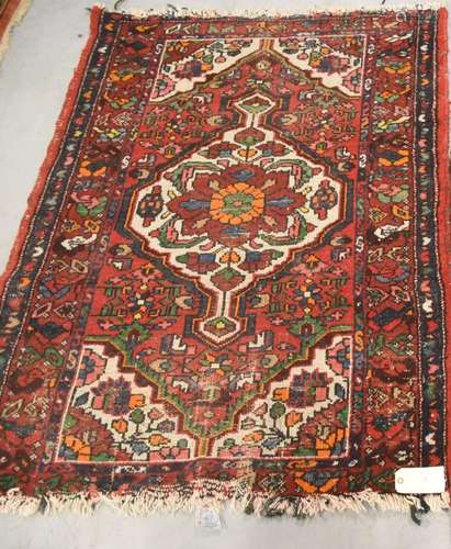 Oriental carpet,wool on cotton,ca.180x110cm,with traces of u...