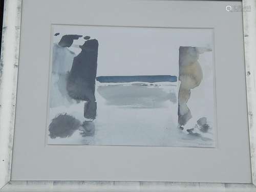 O.Kohler "Abstraction",watercolor,signed,dated (19...