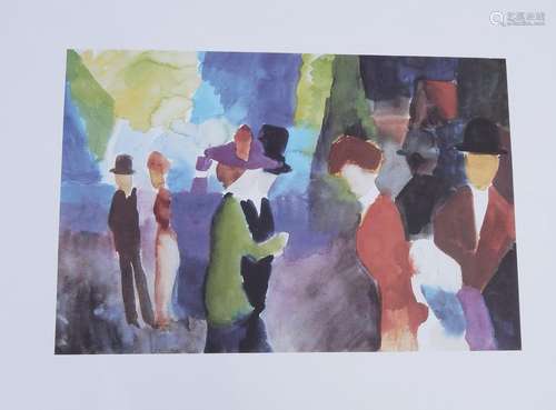 August Macke(1887-1914) "People who meet",color of...