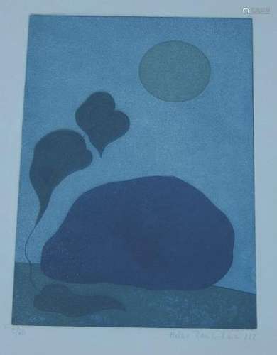 Helene Ramershoven "Untitled",color etching, signe...