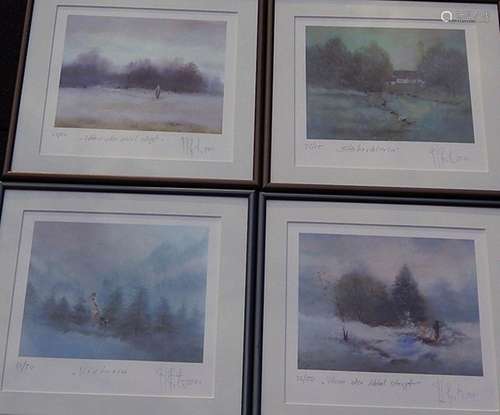 Rudolf L.Reiter(1944)4 color lithographs: "When the fog...