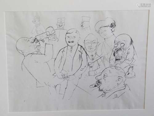 Georges Grosz(1893-1959) "Stammtischstudien", orig...