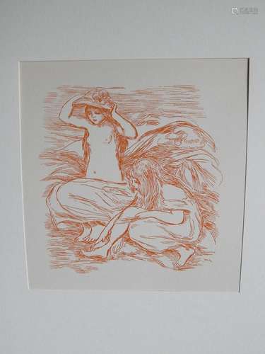 August Rodin (1840-1917) "Deu fillettes", lithogra...