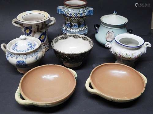 Mixed lot 8 parts faience