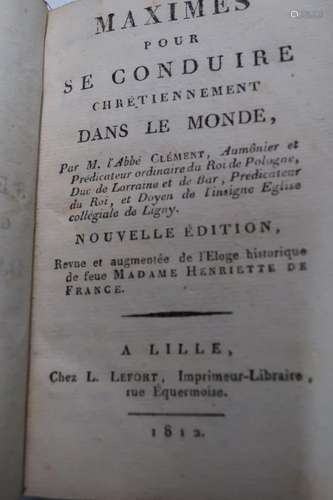 Maximes pour se conduire chretiennement dans le monde