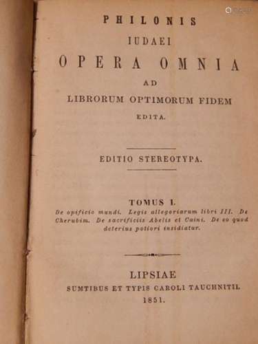 Philonis Iudaei - Opera Omnia