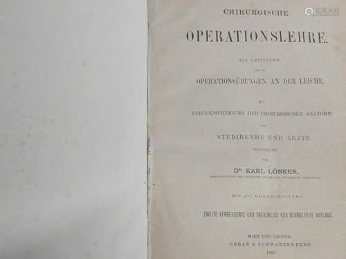 Book "Chirugische Operationslehre",1889