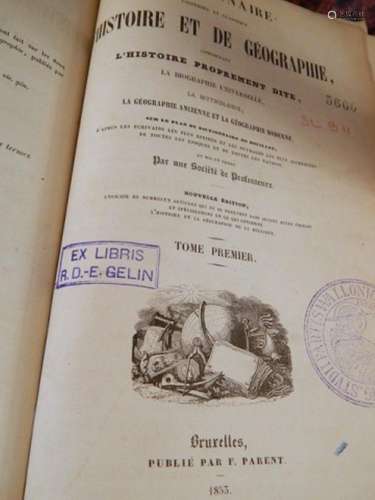 Dictionnaire de Histoire et de Geographie