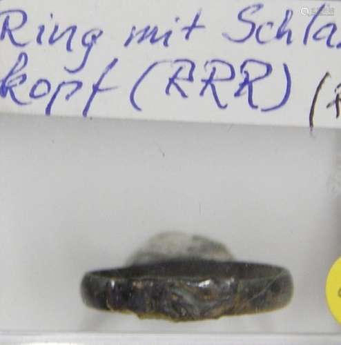 Roman ring with snake head