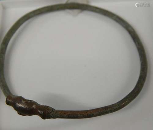 Roman bangle with snake head