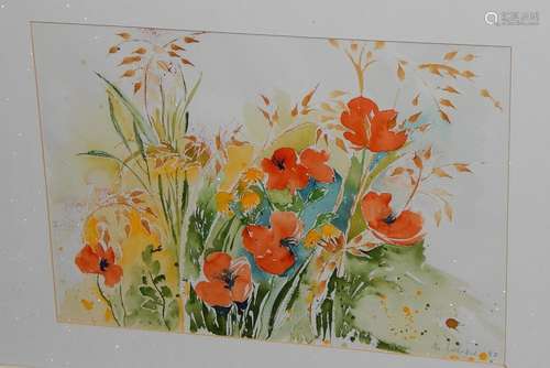 Summer flowers with poppies"