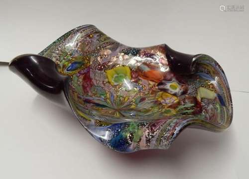 Colorful glass bowl from