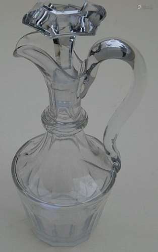 Handle carafe,crystal gl