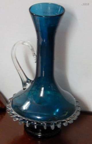 Jug with handle and blue